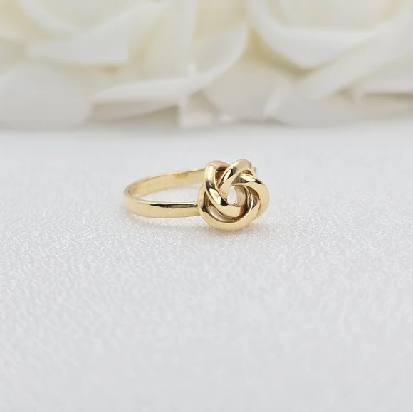 Real 14k Gold big knot ring